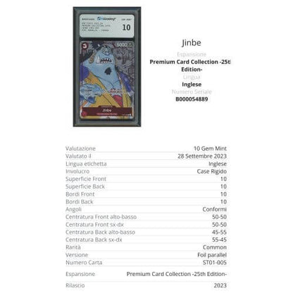 One Piece Jinbe ST01-005 V.1 Common AiGrading Voto 10