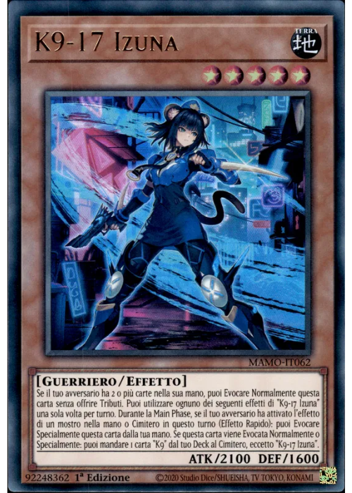 Yu-Gi-Oh! K9-17 Izuna MAMO 062 I Magnifici Monstri ITA