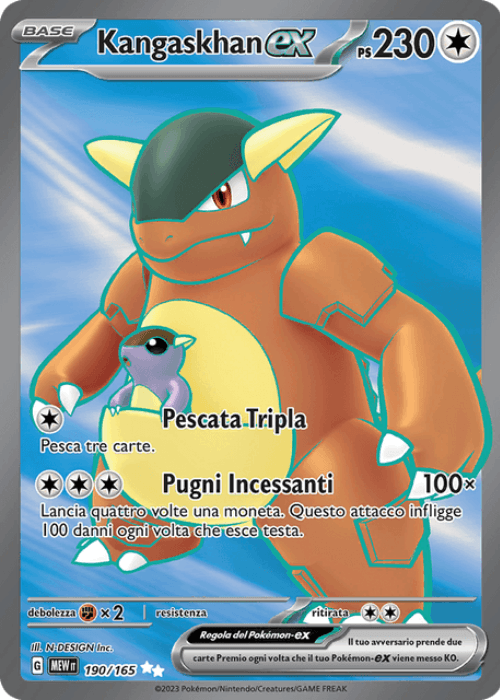 Pokémon Kangaskhan ex 190/165 151 ITA