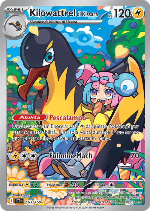 Pokémon Kilowattrel di Kissara 163/159 Avventure Insieme ITA