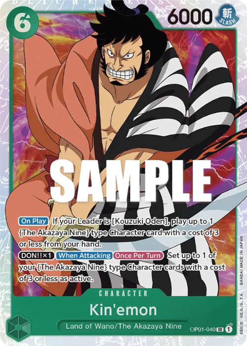 One Piece Kin'emon Super Rare OP01-040 ENG
