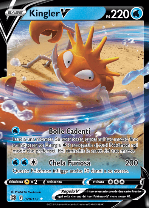 Pokémon Kingler V 028/172 Astri Lucenti ITA