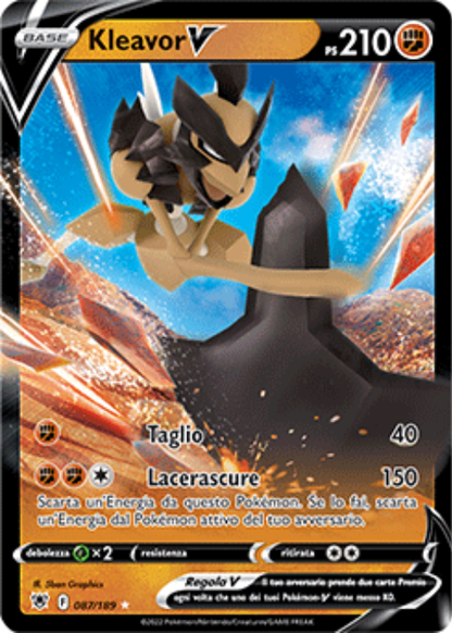 Pokémon Kleavor V 087/189 Lucentezza Siderale ITA