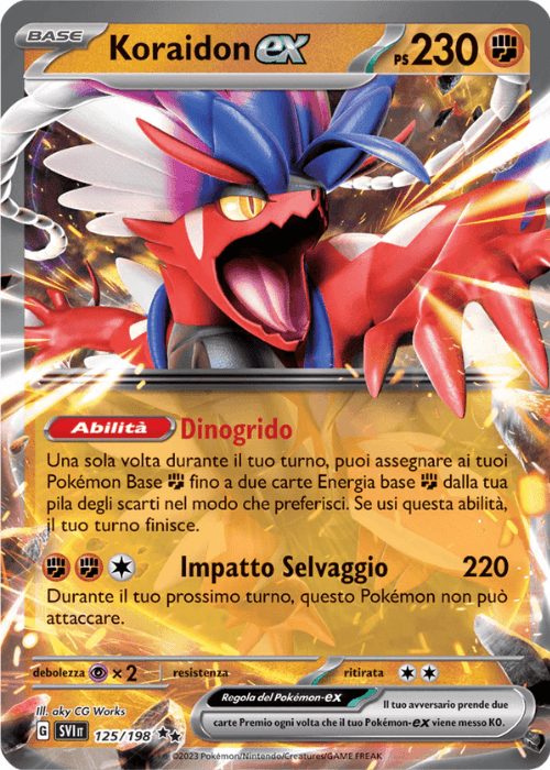 Pokémon Koraidon ex 125/198 Scarlatto & Violetto ITA