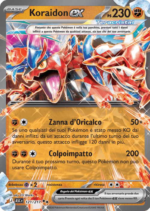 Pokémon Koraidon ex 121/217 Ascesa Eroica ITA