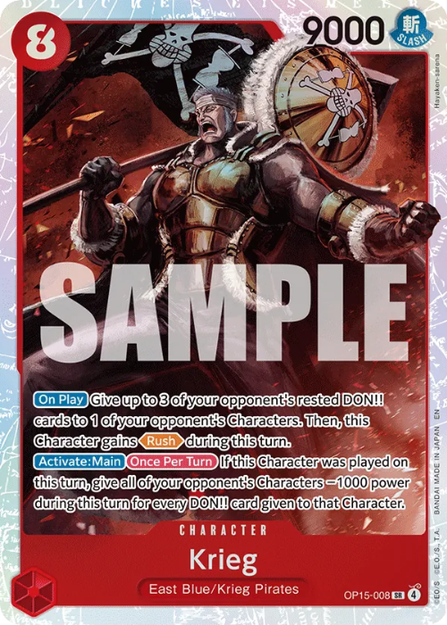 One Piece Krieg Super Rare OP15-008 ENG
