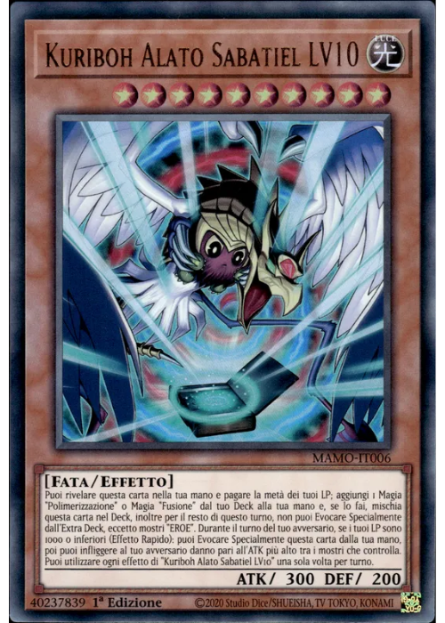 Yu-Gi-Oh! Kuriboh Alato Sabatiel LV10 MAMO 006 I Magnifici Monstri ITA