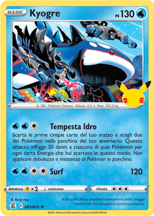 Pokémon Kyogre 003/025 Gran Festa ITA