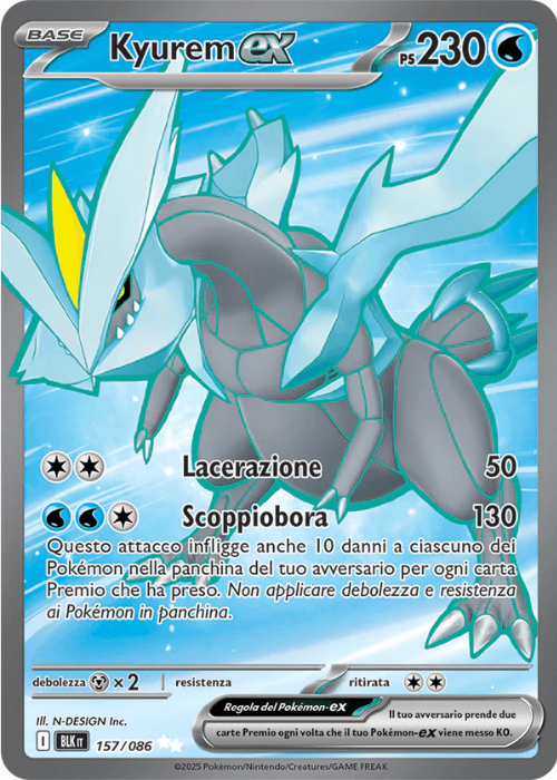 Pokémon Kyurem ex 157/086 Luce Nera ITA