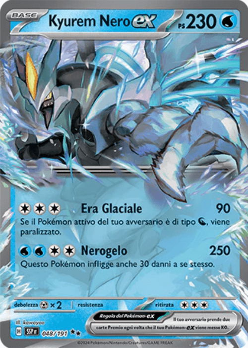 Pokémon Kyurem Nero ex 048/191 Scintille Folgoranti ITA