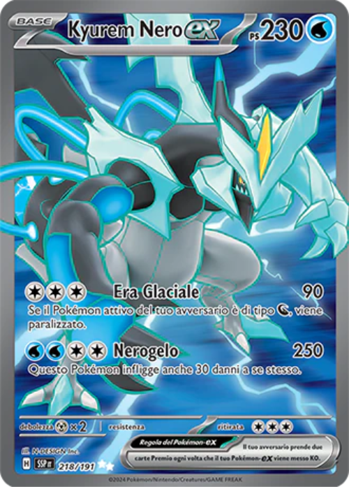 Pokémon Kyurem Nero ex 218/191 Scintille Folgoranti ITA