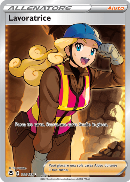 Pokémon Lavoratrice 195/195 Tempesta Argentata ITA