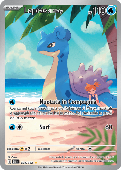 Pokémon Lapras di Misty 194/182 Rivali Predestinati ITA