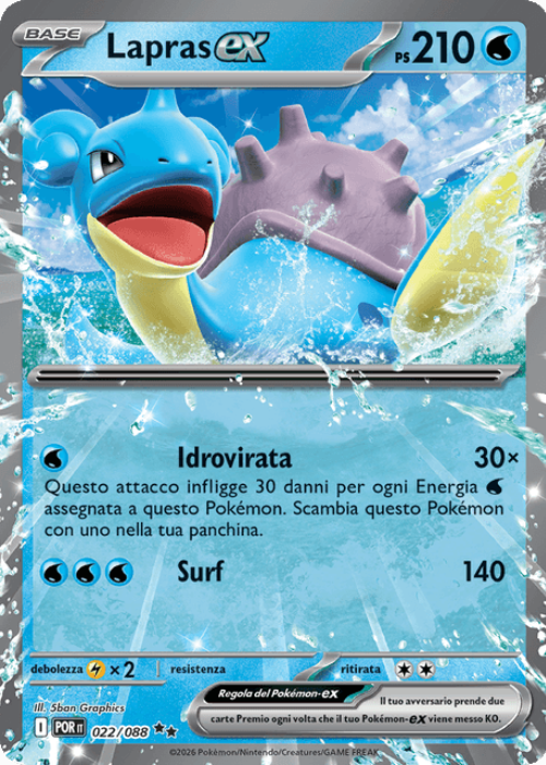 Pokémon Lapras ex 022/088 Equilibrio Perfetto ITA