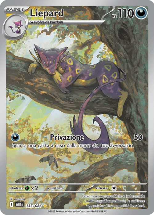 Pokémon Liepard 137/086 Fuoco Bianco ITA
