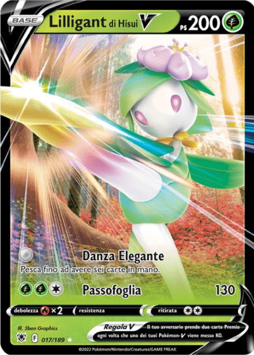 Pokémon Lilligant di Hisui V 017/189 Lucentezza Siderale ITA