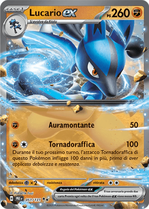 Pokémon Lucario ex 051/131 Evoluzioni Prismatiche ITA