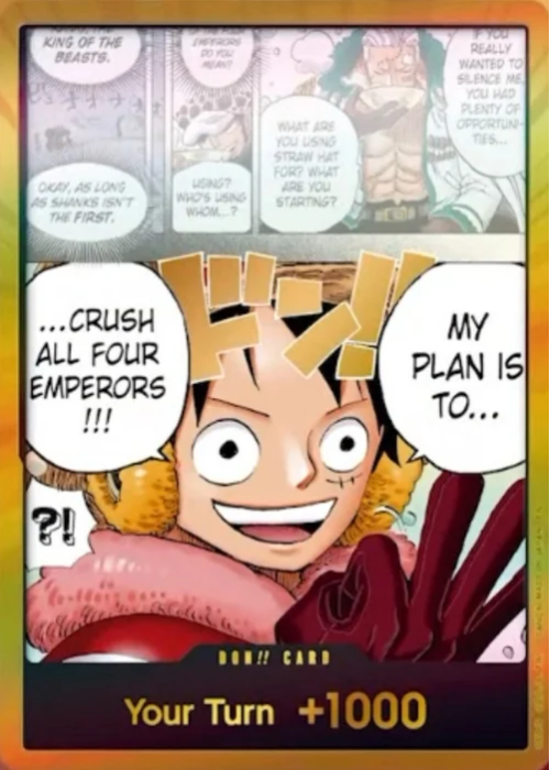 One Piece Luffy Gold DON!! Card OP17 ENG