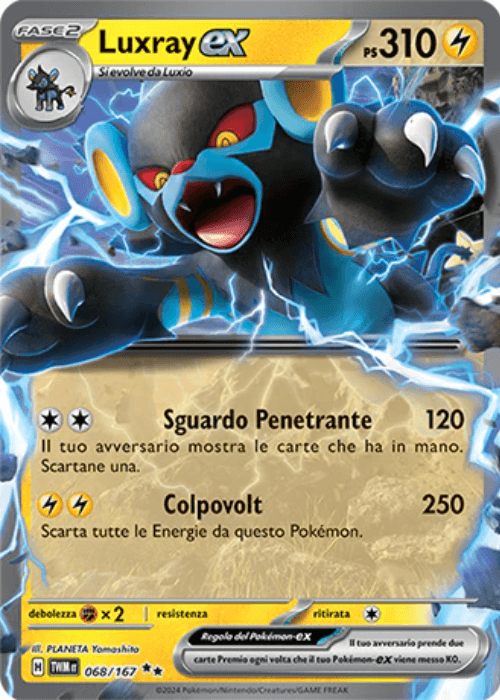 Pokémon Luxray ex 068/167 Crepuscolo Mascherato ITA