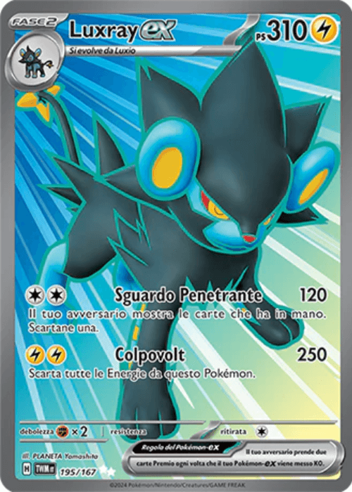 Pokémon Luxray ex 195/167 Crepuscolo Mascherato ITA