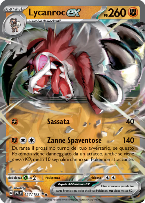 Pokémon Lycanroc ex 117/193 Evoluzioni a Paldea ITA