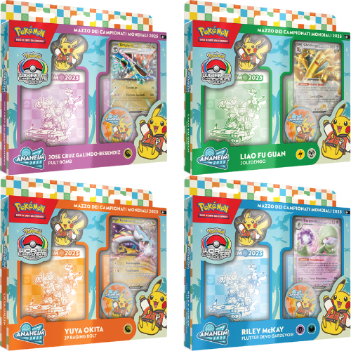 Pokémon Mazzi dei Campionati Mondiali 2025 Set Completo 4 Mazzi ITA