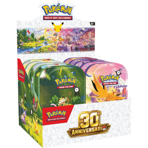 Pokémon 30° Anniversario Display Mini Tin 10x Sigillato ITA