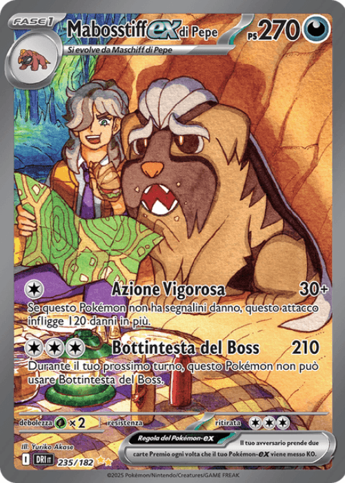Pokémon Mabosstiff ex di Pepe 235/182 Rivali Predestinati ITA