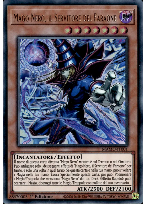 Yu-Gi-Oh! Mago Nero, il Servitore del Faraone MAMO 001 I Magnifici Monstri ITA