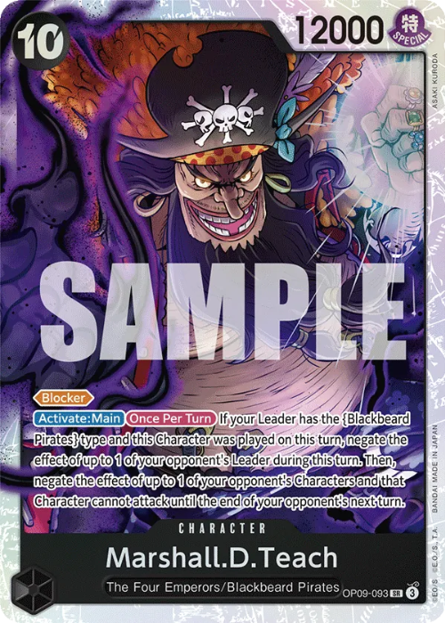 One Piece Marshall.D.Teach Super Rare OP09-093 ENG