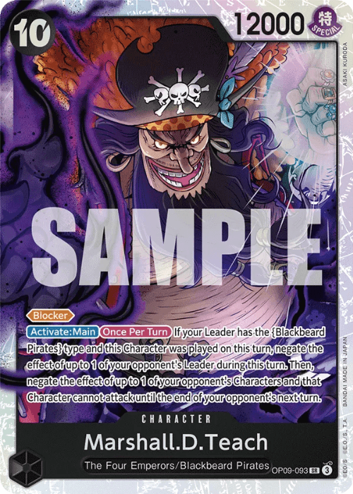 One Piece Marshall.D.Teach Super Rare OP09-093 ENG