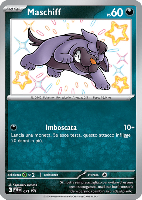 Pokémon Maschiff Shiny 071 Promo Scarlatto & Violetto ITA