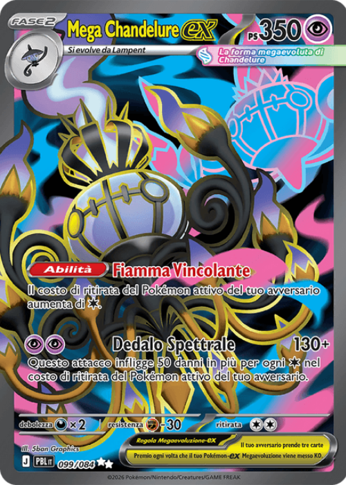 Pokémon Mega Chandelure ex 099/084 Buio Pesto ITA