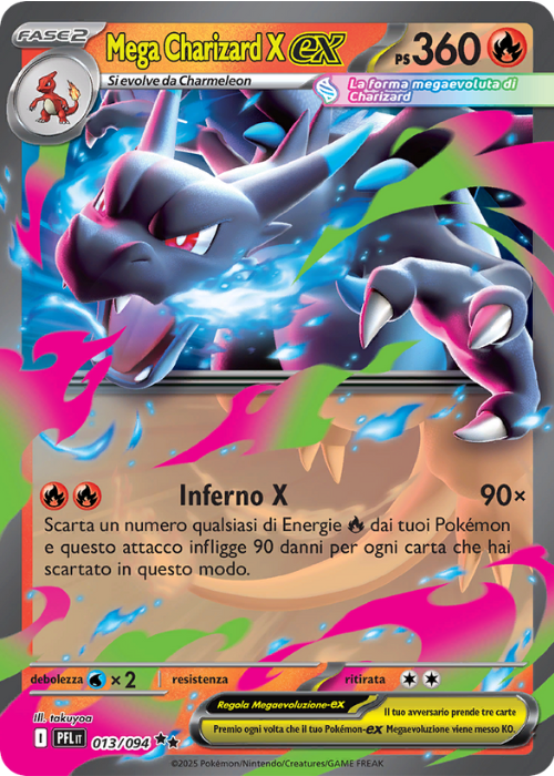 Pokémon Mega Charizard X ex 013/094 Fiamme Spettrali ITA