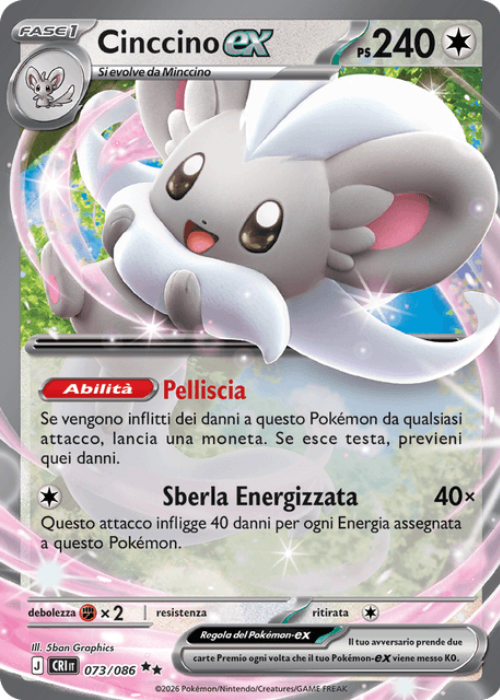 Pokémon Mega Cinccino ex 073/086 Caos Nascente ITA