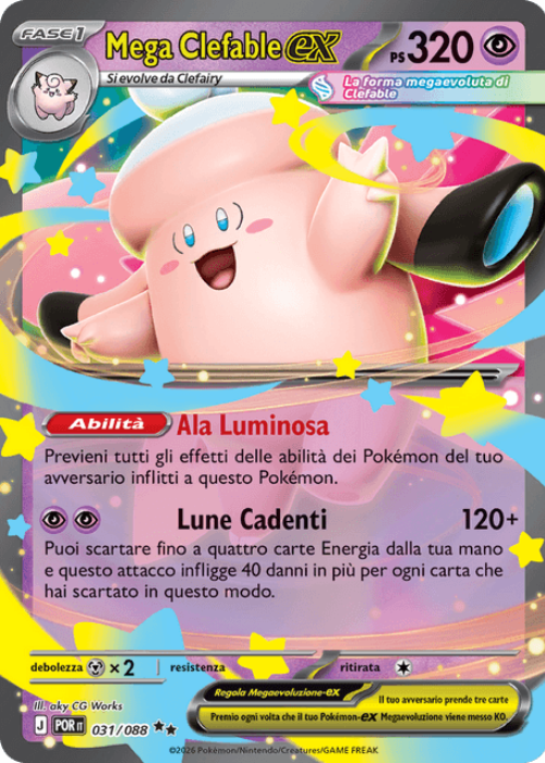 Pokémon Mega Clefable ex 031/088 Equilibrio Perfetto ITA