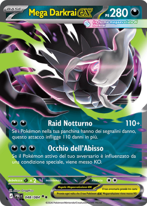 Pokémon Mega Darkrai ex 048/084 Buio Pesto ITA