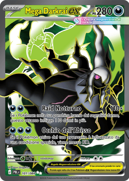 Pokémon Mega Darkrai ex 101/084 Buio Pesto ITA