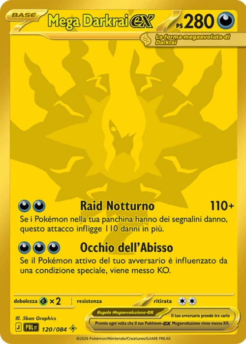 Pokémon Mega Darkrai ex 120/084 Buio Pesto ITA