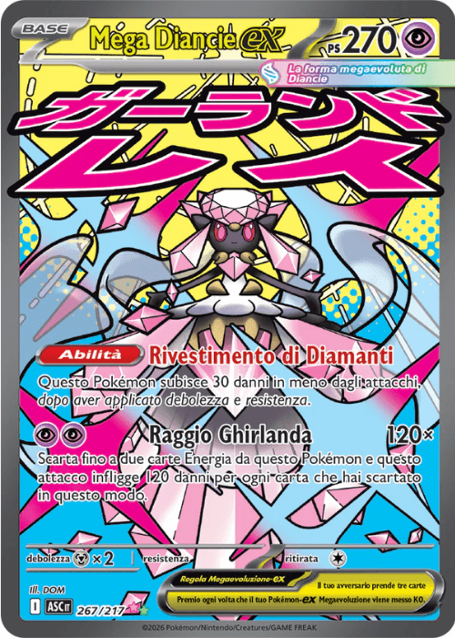 Pokémon Mega Diancie ex 267/217 Ascesa Eroica ITA