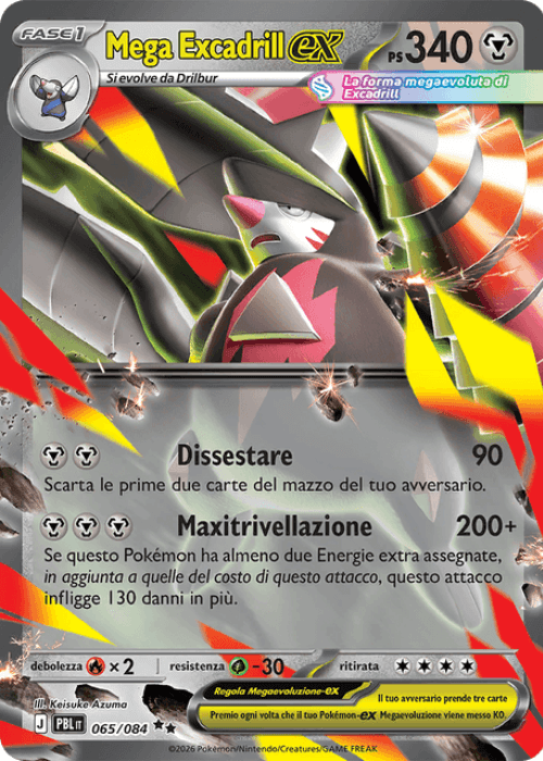 Pokémon Mega Excadrill ex 065/084 Buio Pesto ITA