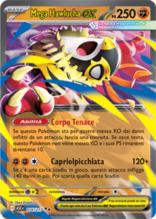 Pokémon Mega Hawlucha ex 116/217 Ascesa Eroica ITA