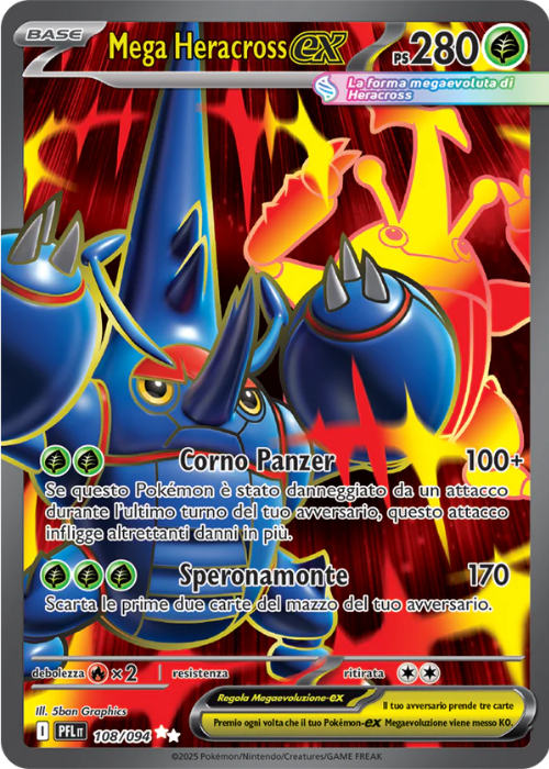 Pokémon Mega Heracross ex 108/094 Fiamme Spettrali ITA