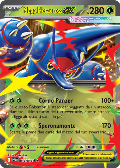 Pokémon Mega Heracross ex 004/094 Fiamme Spettrali ITA