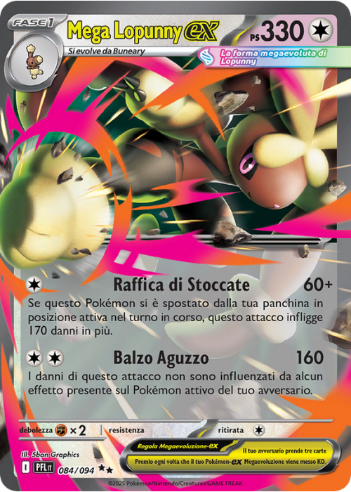 Pokémon Mega Lopunny ex 084/094 Fiamme Spettrali ITA