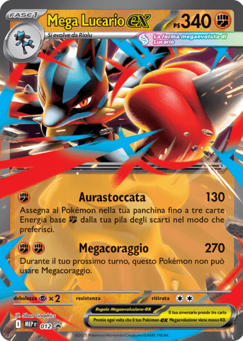 Pokémon Mega Lucario ex 012 Promo Megaevoluzione ITA