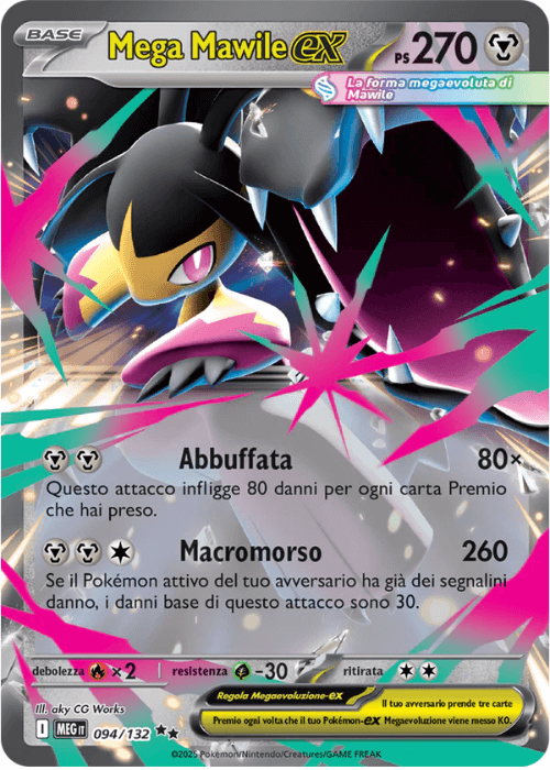 Pokémon Mega Mawile ex 094/132 Megaevoluzione ITA