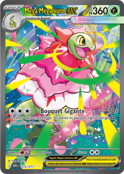 Pokémon Mega Meganium ex 272/217 Ascesa Eroica ITA