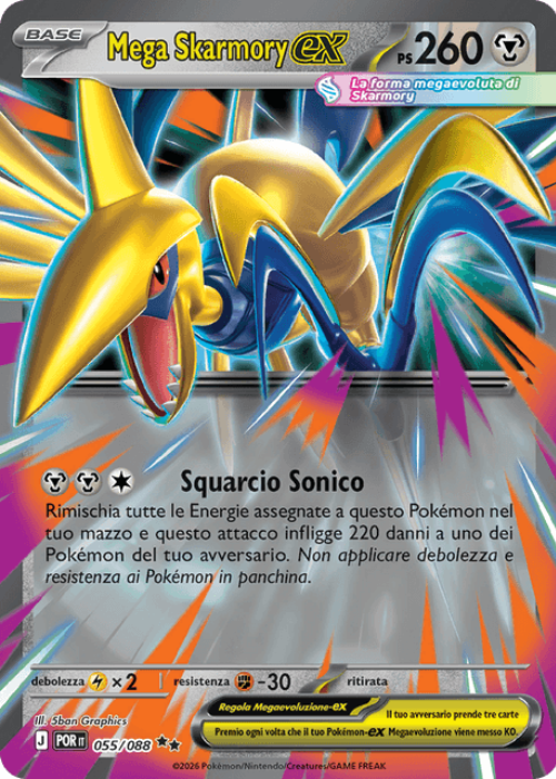 Pokémon Mega Skarmory ex 055/088 Equilibrio Perfetto ITA