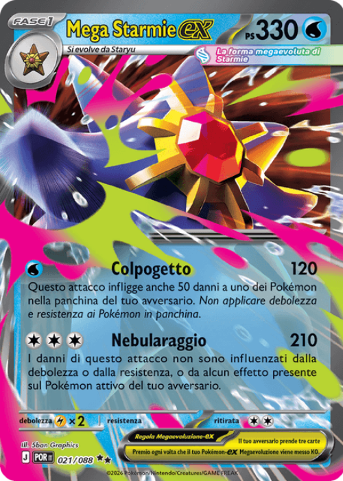 Pokémon Mega Starmie ex 021/088 Equilibrio Perfetto ITA